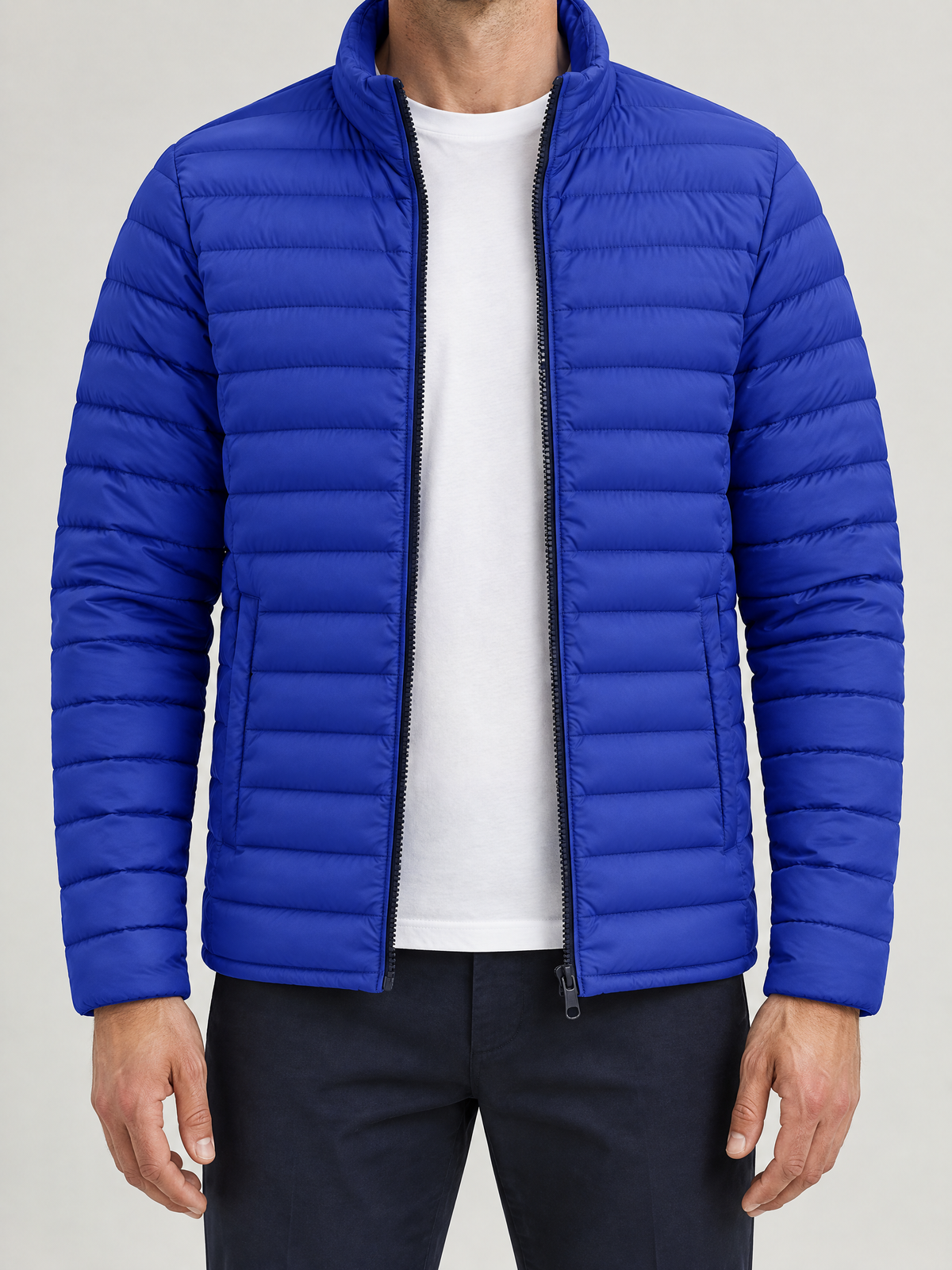 Quilted Stand Collar Puffer Jacket