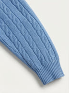 Merino Wool Cable Knit Quarter Zip Sweater