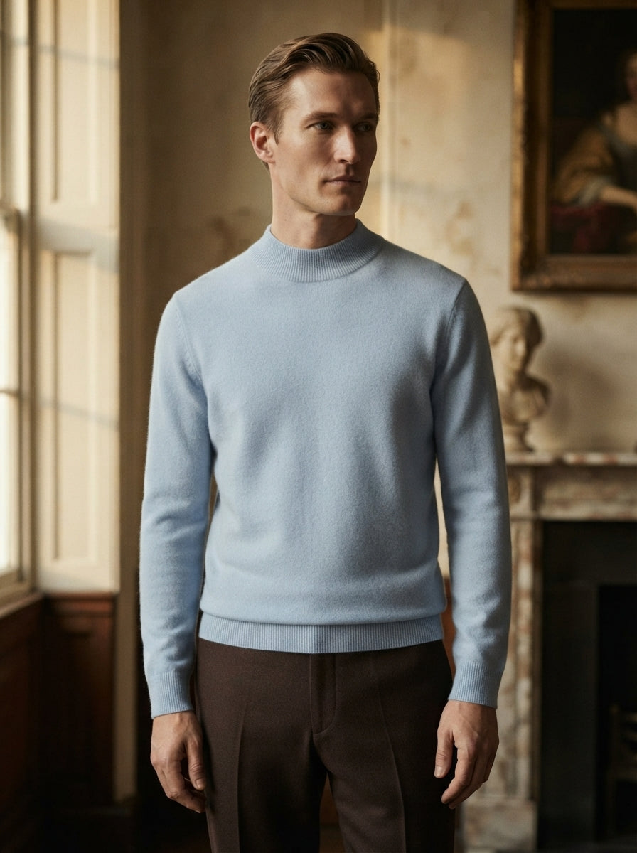 Essential Ribbed Mock Neck Sweater