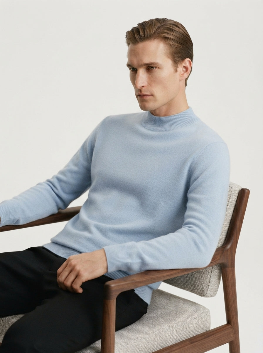 Essential Ribbed Mock Neck Sweater