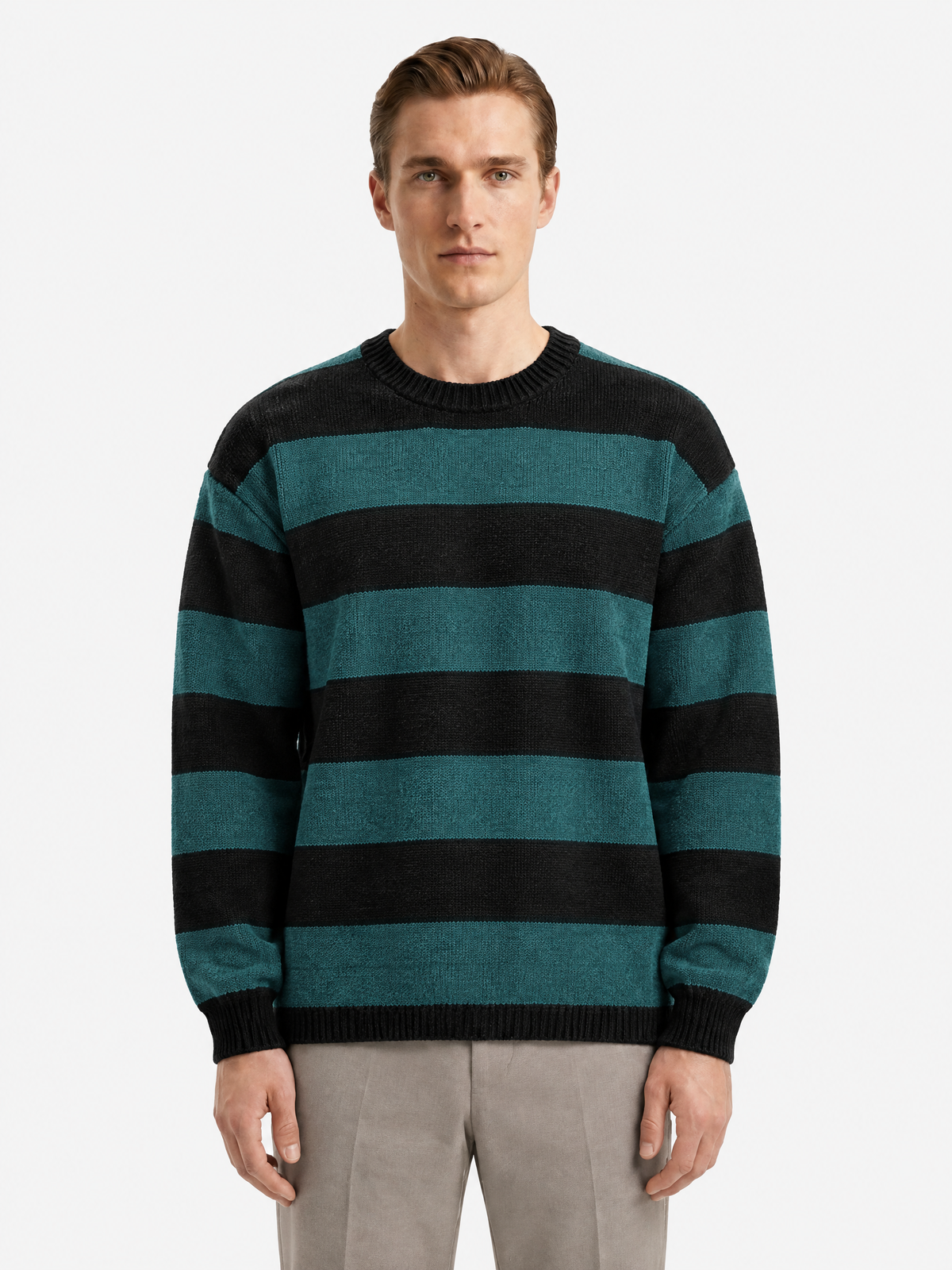 James Striped Knitted Crewneck