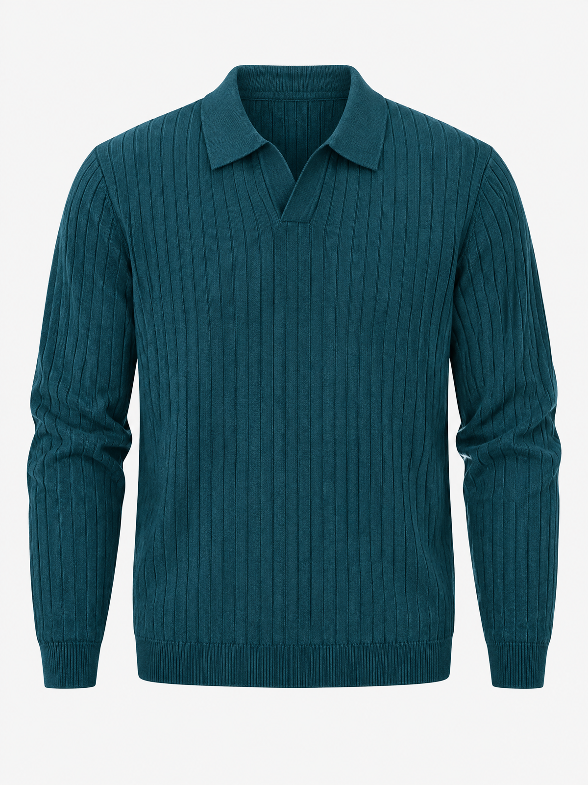 Enzo Ribbed Polo Sweater