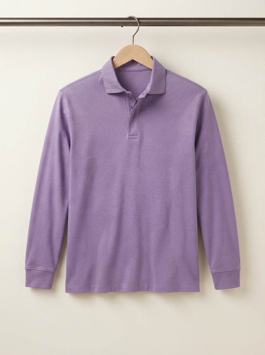 Classic Long-Sleeve Polo Shirt