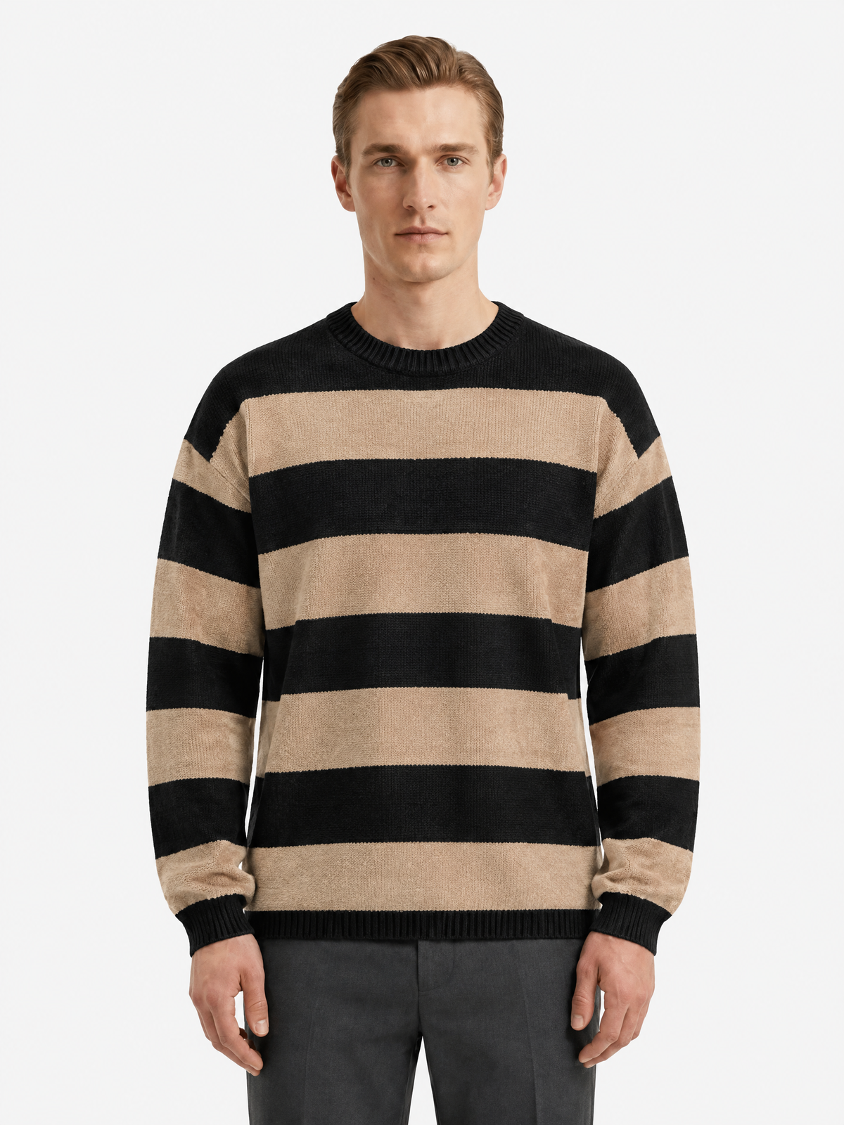 James Striped Knitted Crewneck