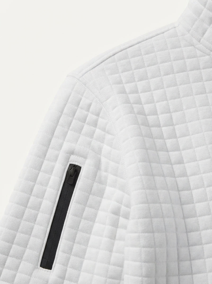 Quarter-Zip Waffle Knit Pullover