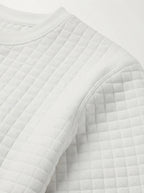 Jacquard Plaid Long Sleeve Pullover Sweater