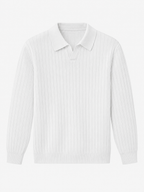 Enzo Ribbed Polo Sweater