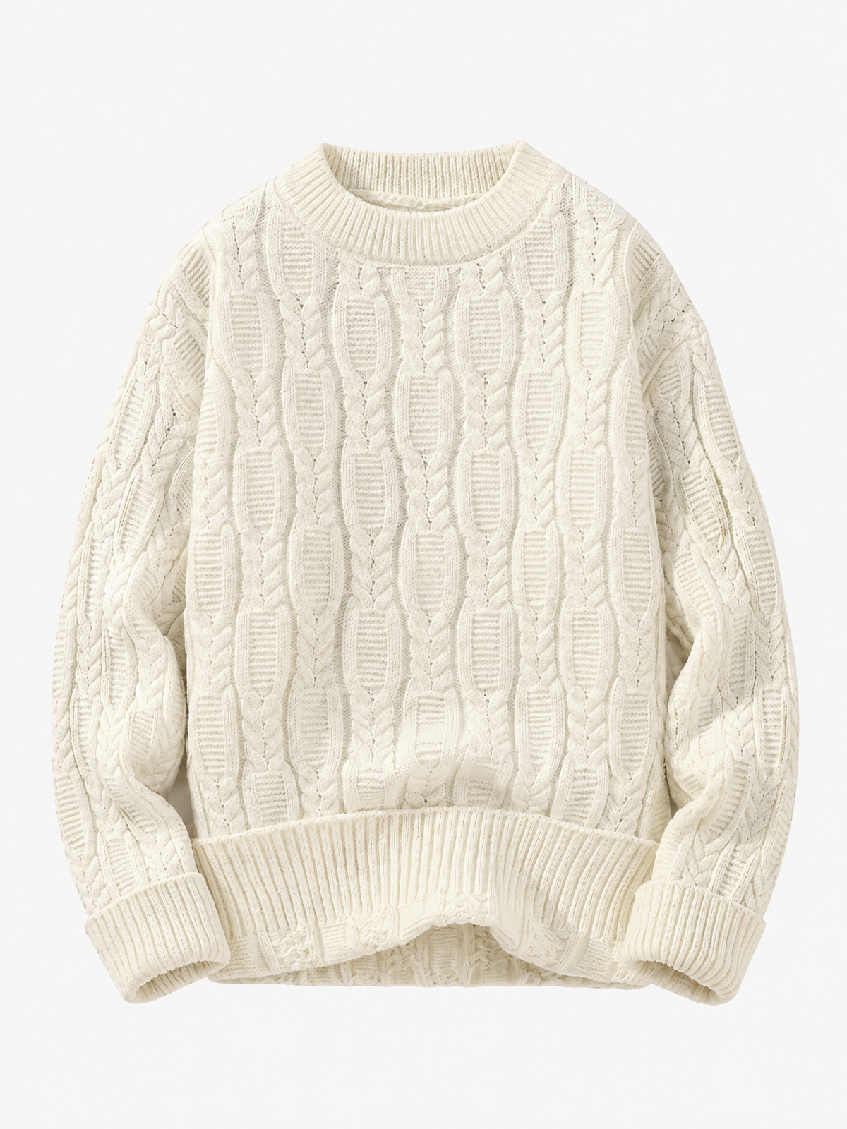 Cable Knit Crewneck Sweater