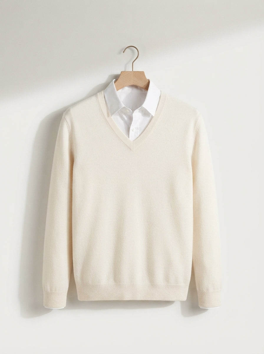 Men's Jumper Pullover V-Neck Slim Fit