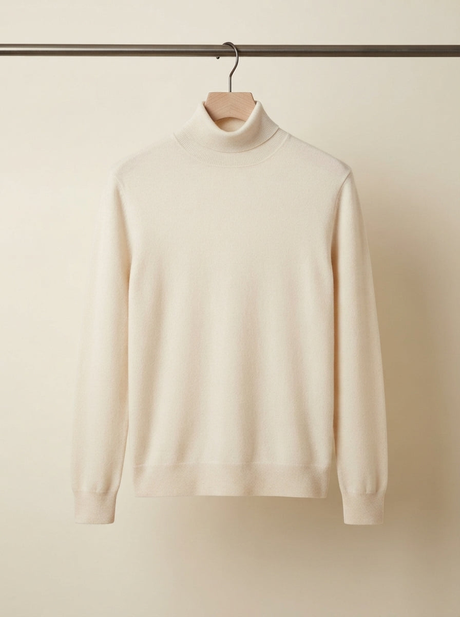 Sophisticated Wool Blend Turtleneck Sweater