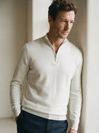 Cashmere Half-Zip Pullover Sweater