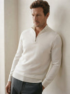 Wool Blend Half-Zip Sweater