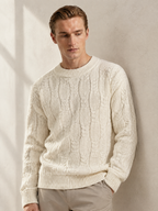 Cable Knit Crewneck Sweater