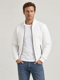 Waffle Texture Stand Collar Jacket