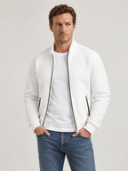 Waffle Texture Stand Collar Jacket