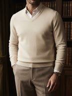 Men's Jumper Pullover V-Neck Slim Fit