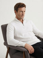 Cashmere Half-Zip Pullover Sweater