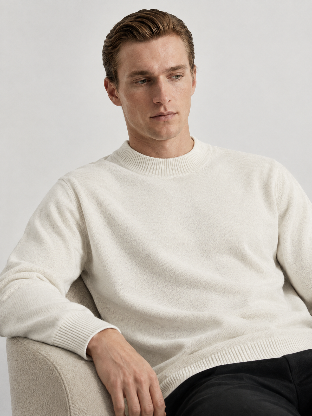 Essential Ribbed Mock Neck Sweater