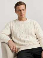 Cable Knit Crewneck Sweater