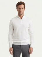 Cashmere Half-Zip Pullover Sweater