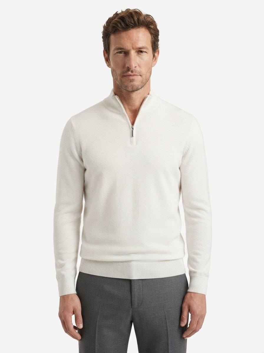 Wool Blend Half-Zip Sweater