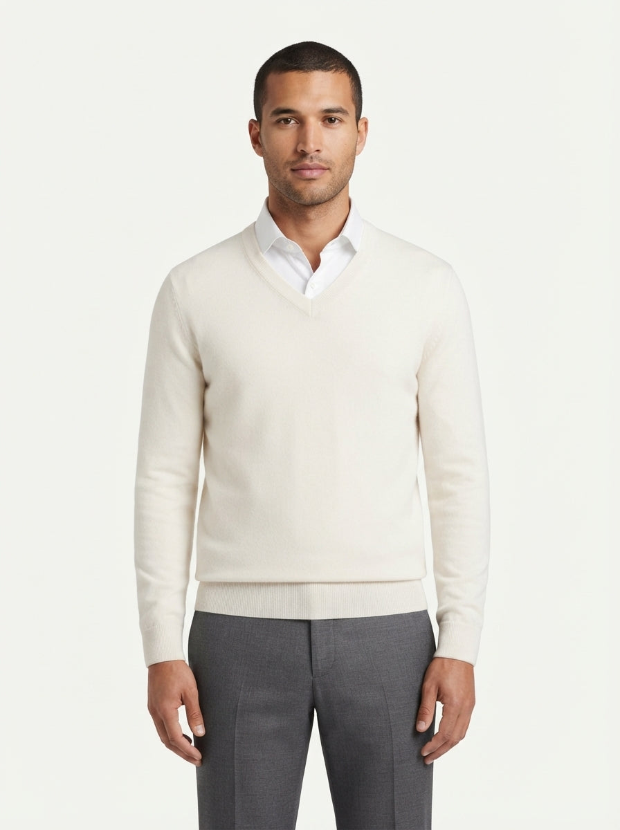 Men's Jumper Pullover V-Neck Slim Fit
