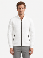 Waffle Texture Stand Collar Jacket
