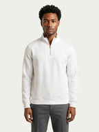 Men's Casual Polyester Half-Zip Sweatshirt