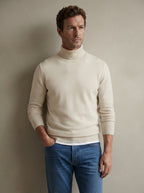 Sophisticated Wool Blend Turtleneck Sweater
